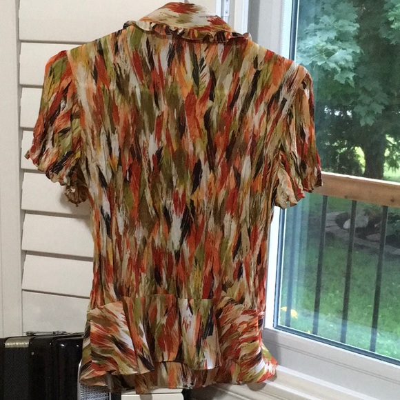 10$ when added to bundle Blouse BLOW OUT SALE, peplum, fall colours US6 - Picture 6 of 7